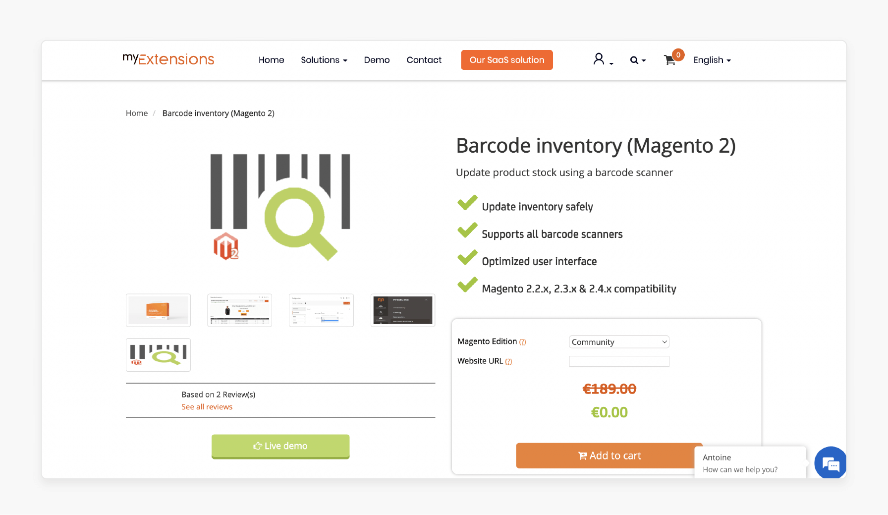 free barcode inventory extension by BoostMyShop for accurate stock tracking in magento 2