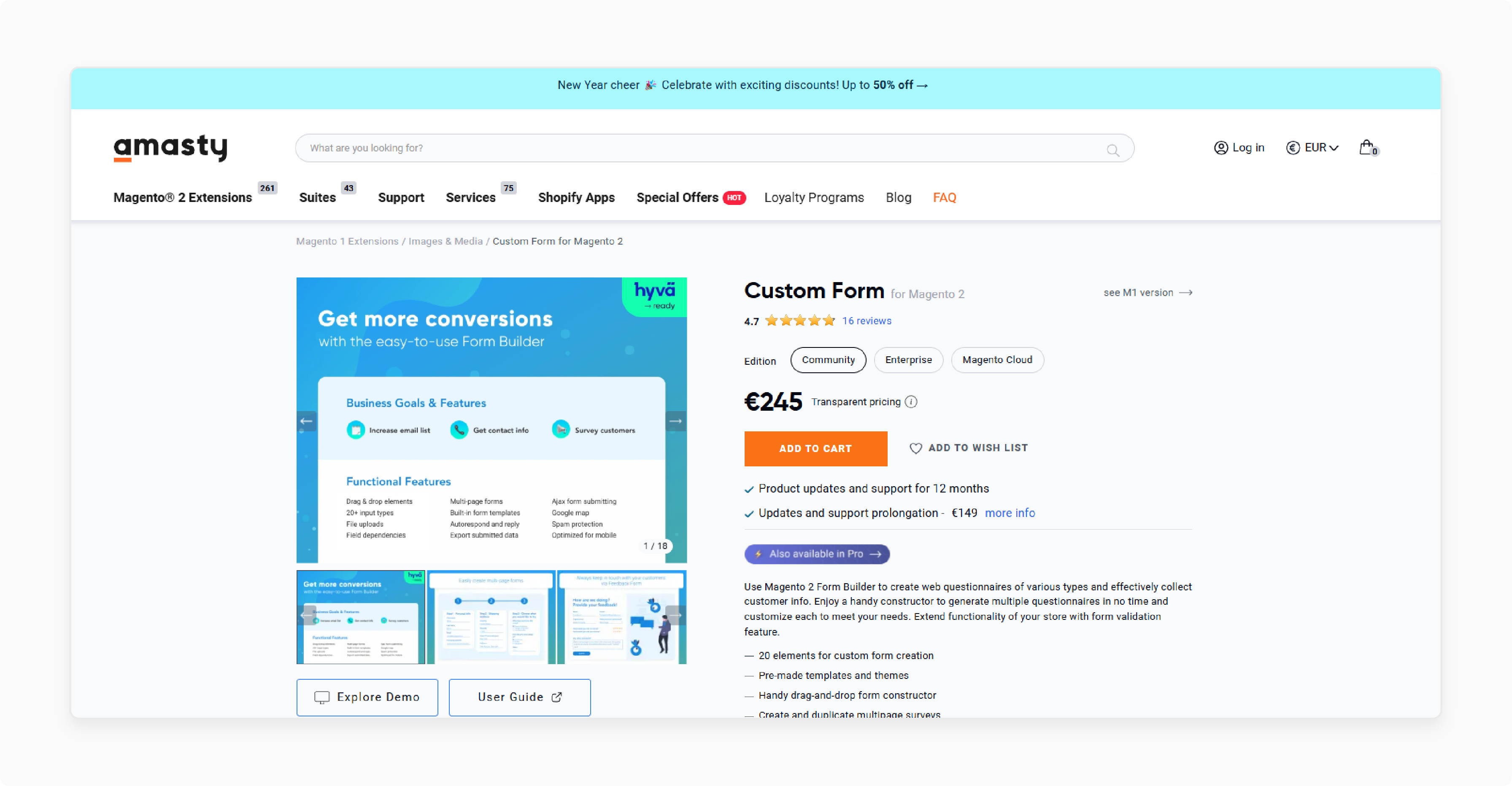 Custom Form for Magento 2-Amasty