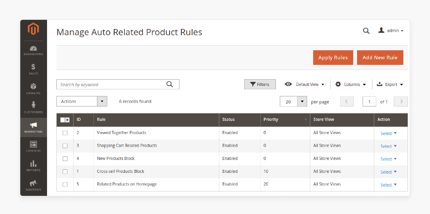 setting up related products in magento 2 customers also bought using rule configuration