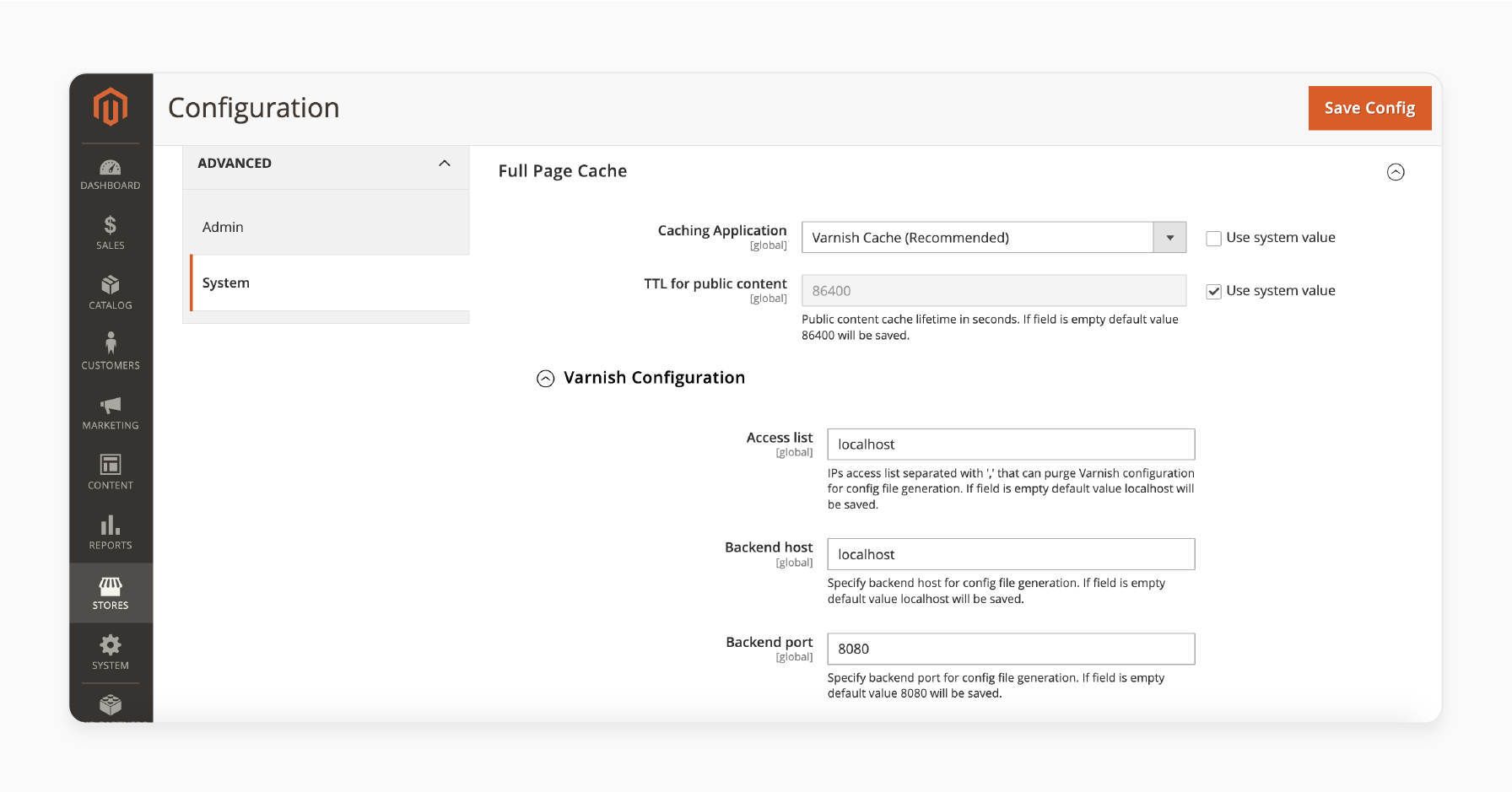 full page cache configuration in magento 2, optimizing store performance with varnish cache and reducing page load times