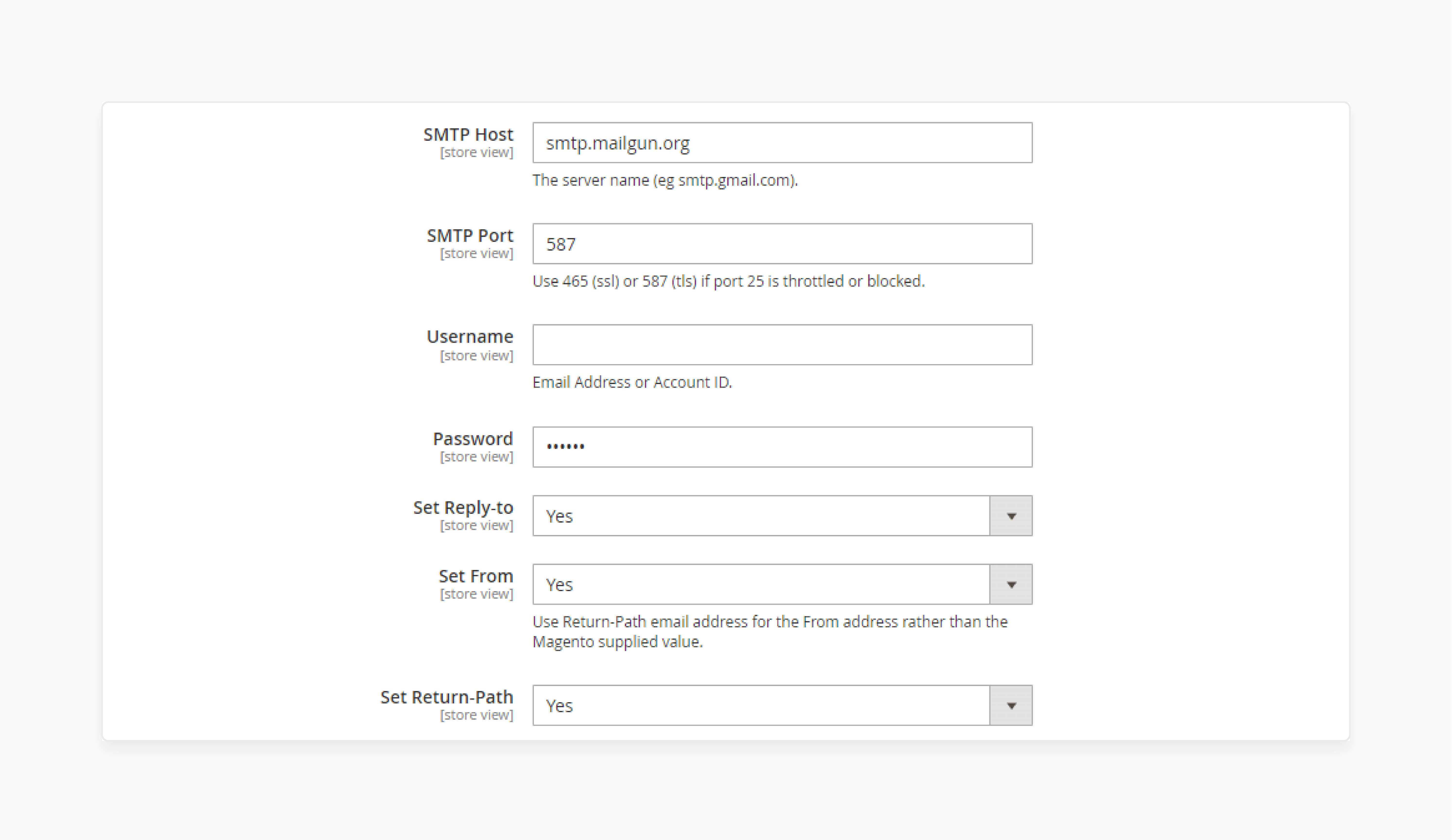 Configure Reply-To and From fields