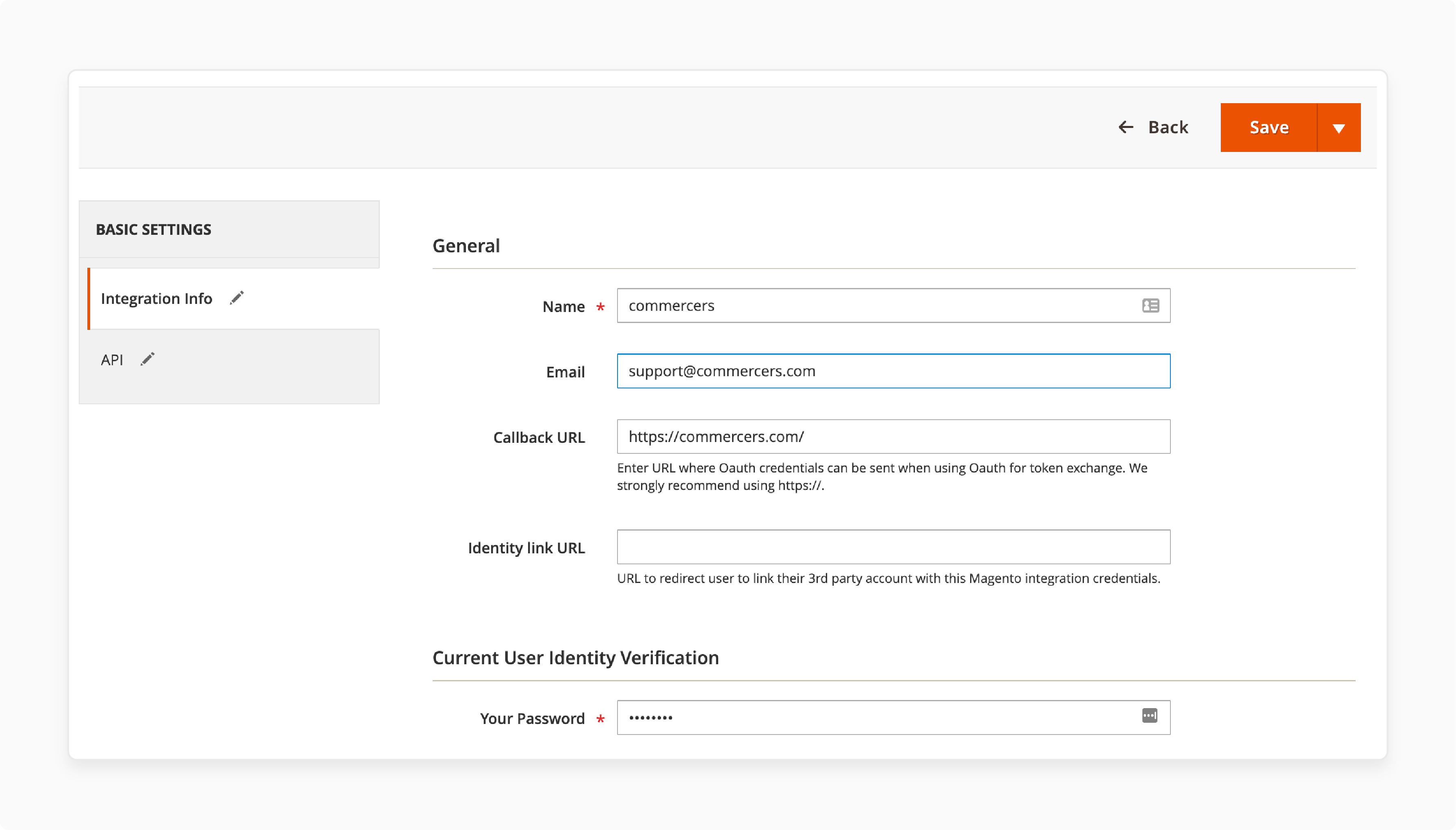 Configure the general settings in the Magento 2 Oauth postman extension