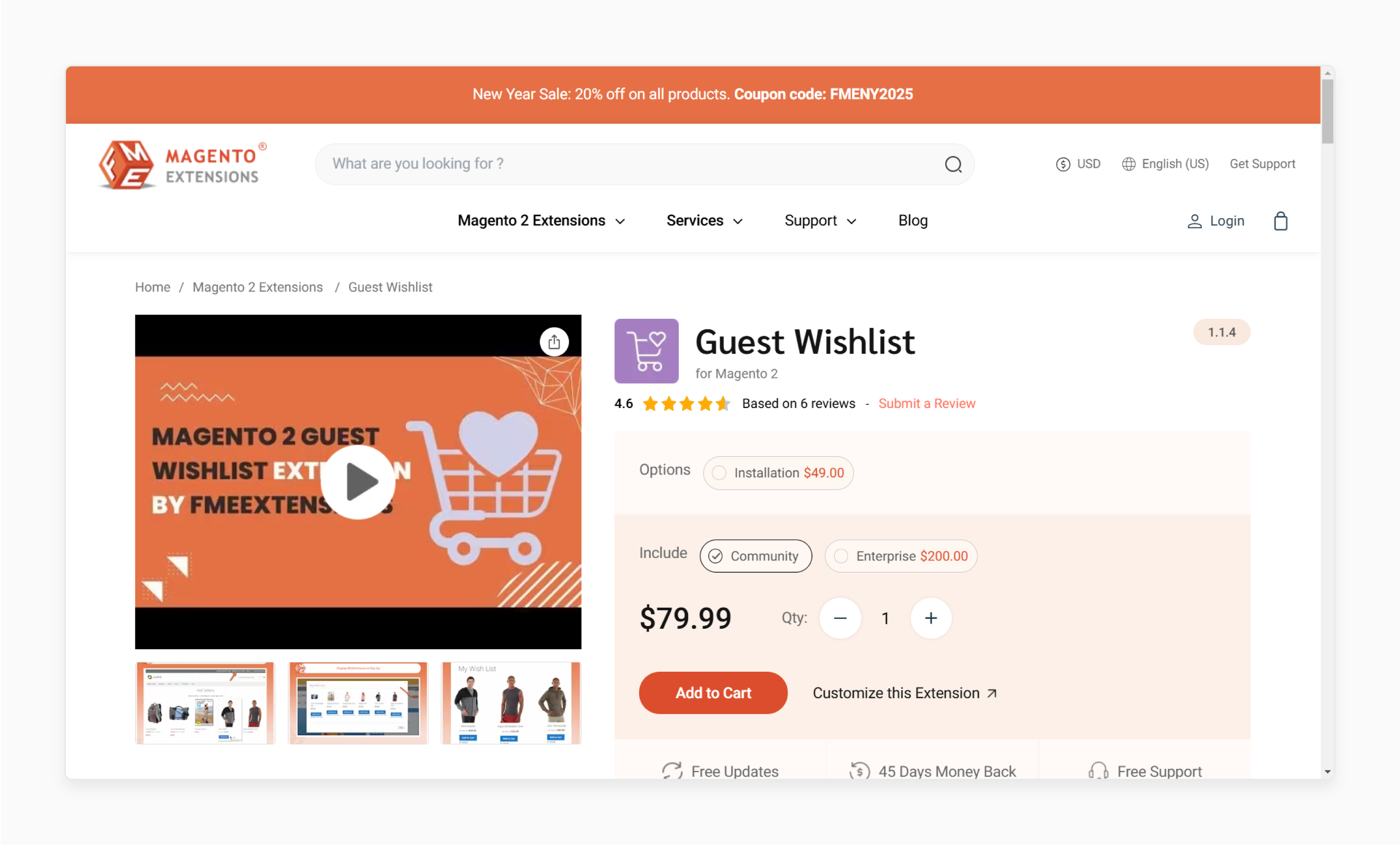 Guest Wishlist for Magento 2 - FME Extensions