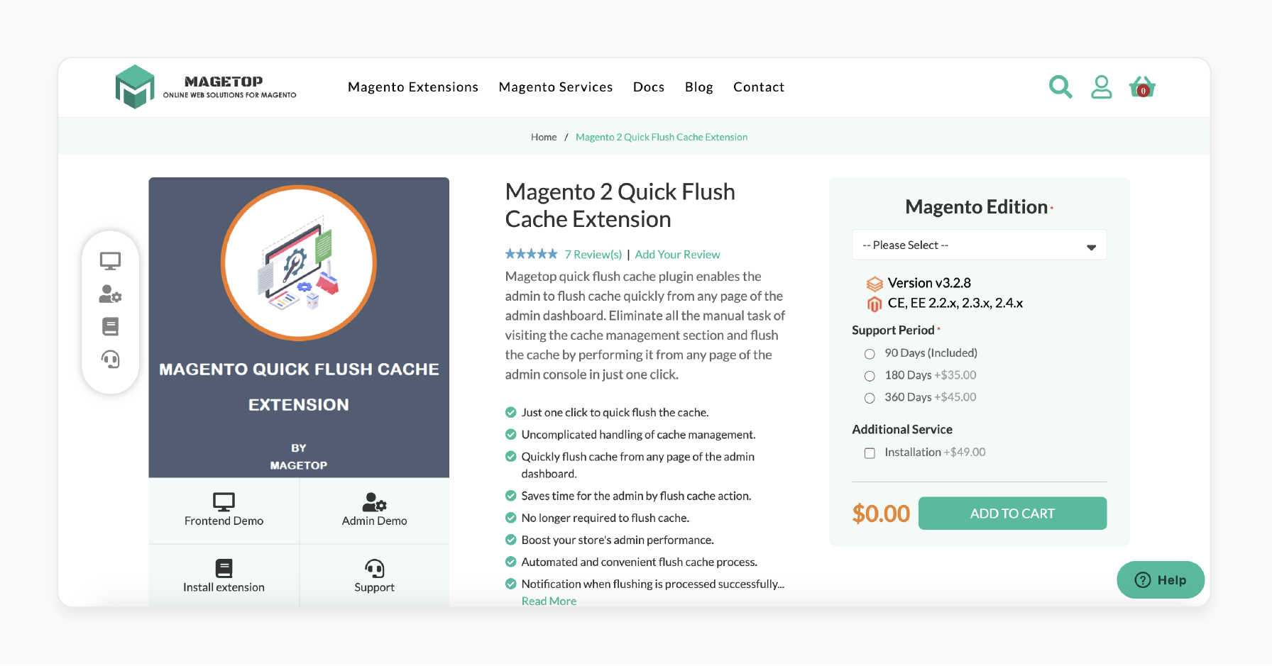 magento quick flush cache extension by magetop for seamless admin cache clearing