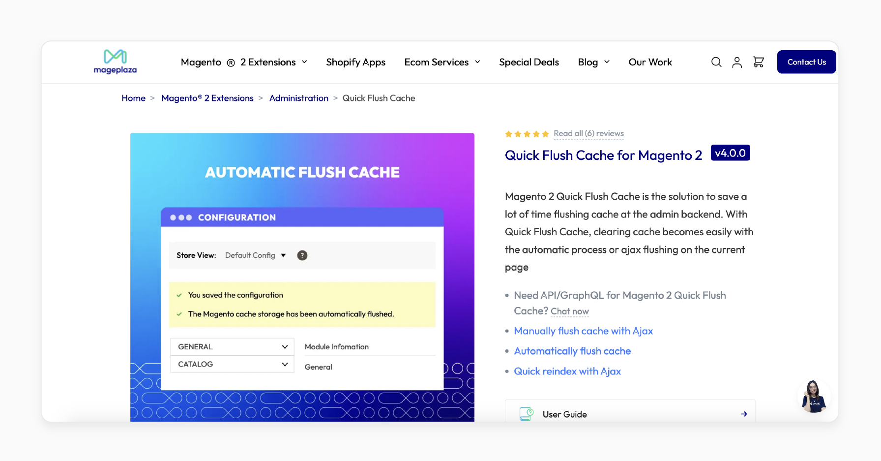 magento 2 store flush cache storage extension by mageplaza for performance enhancement