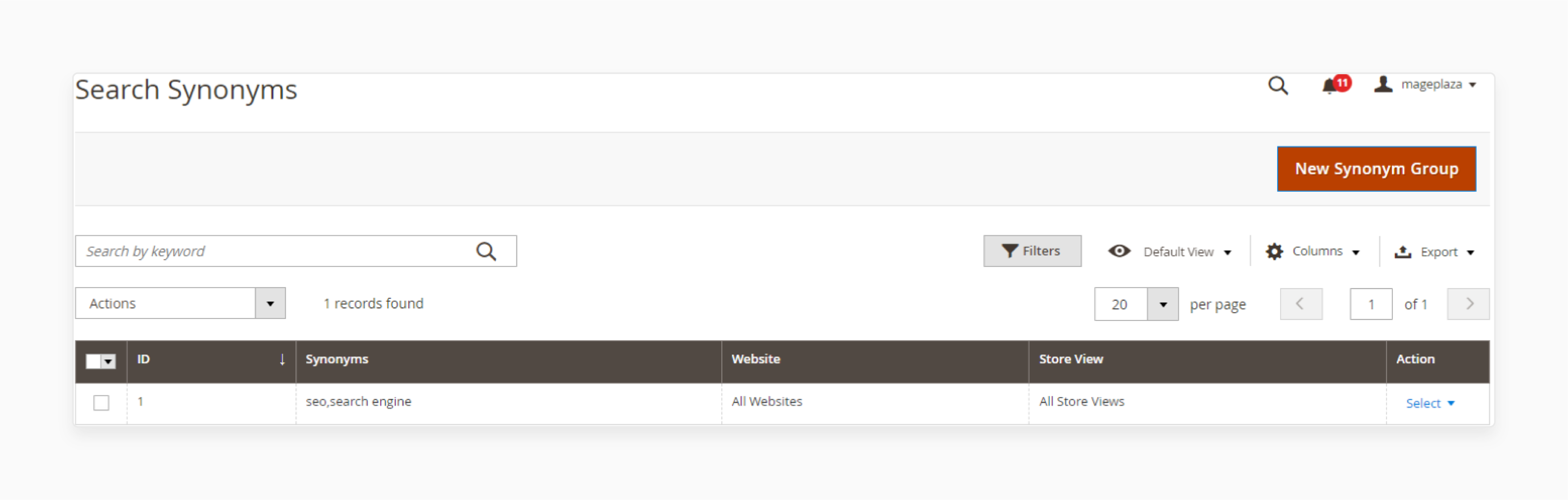 Add search synonyms in Magento Admin for improved accuracy