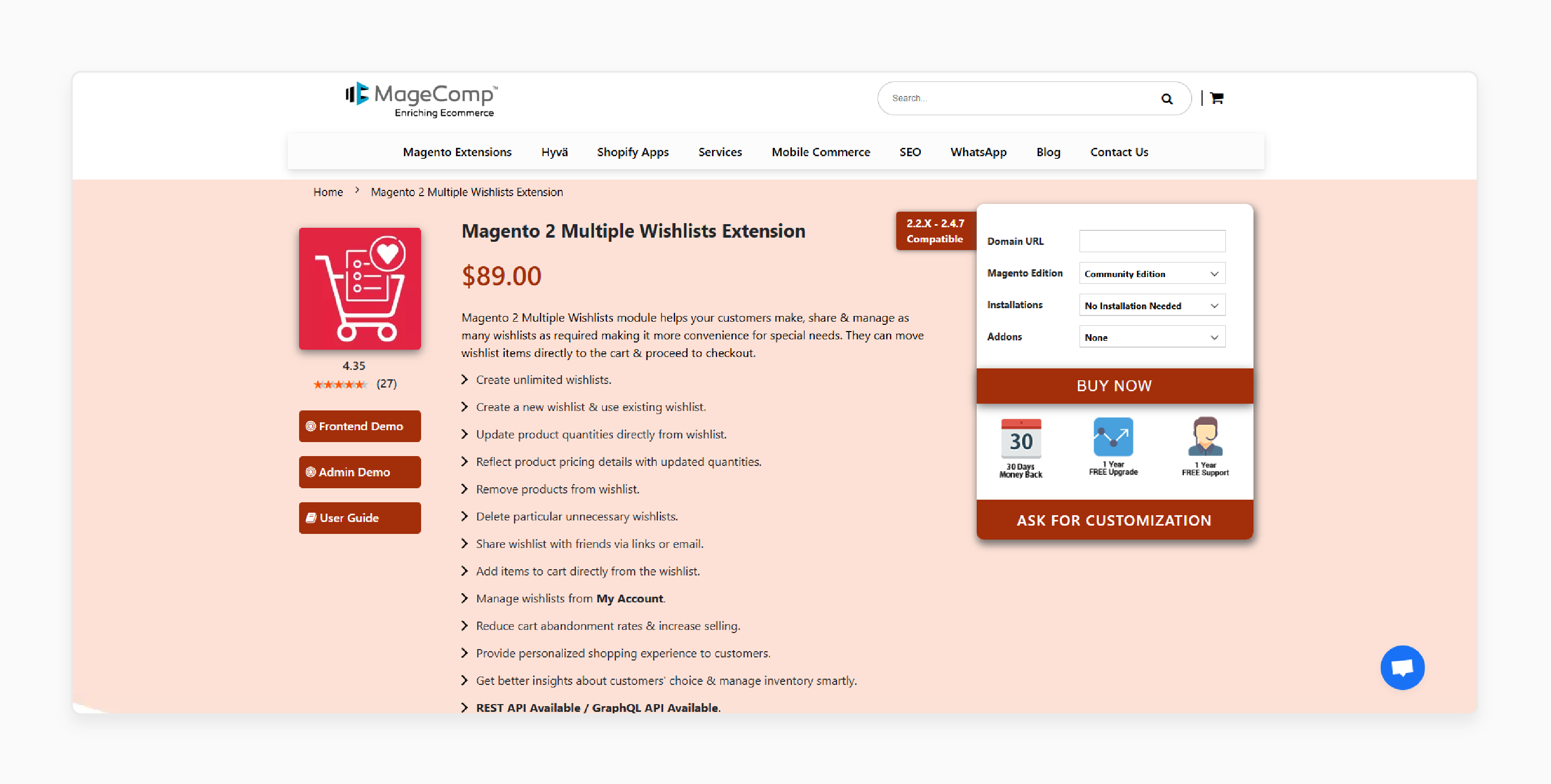 Magento 2 Multiple Wishlists Extension - Magecomp