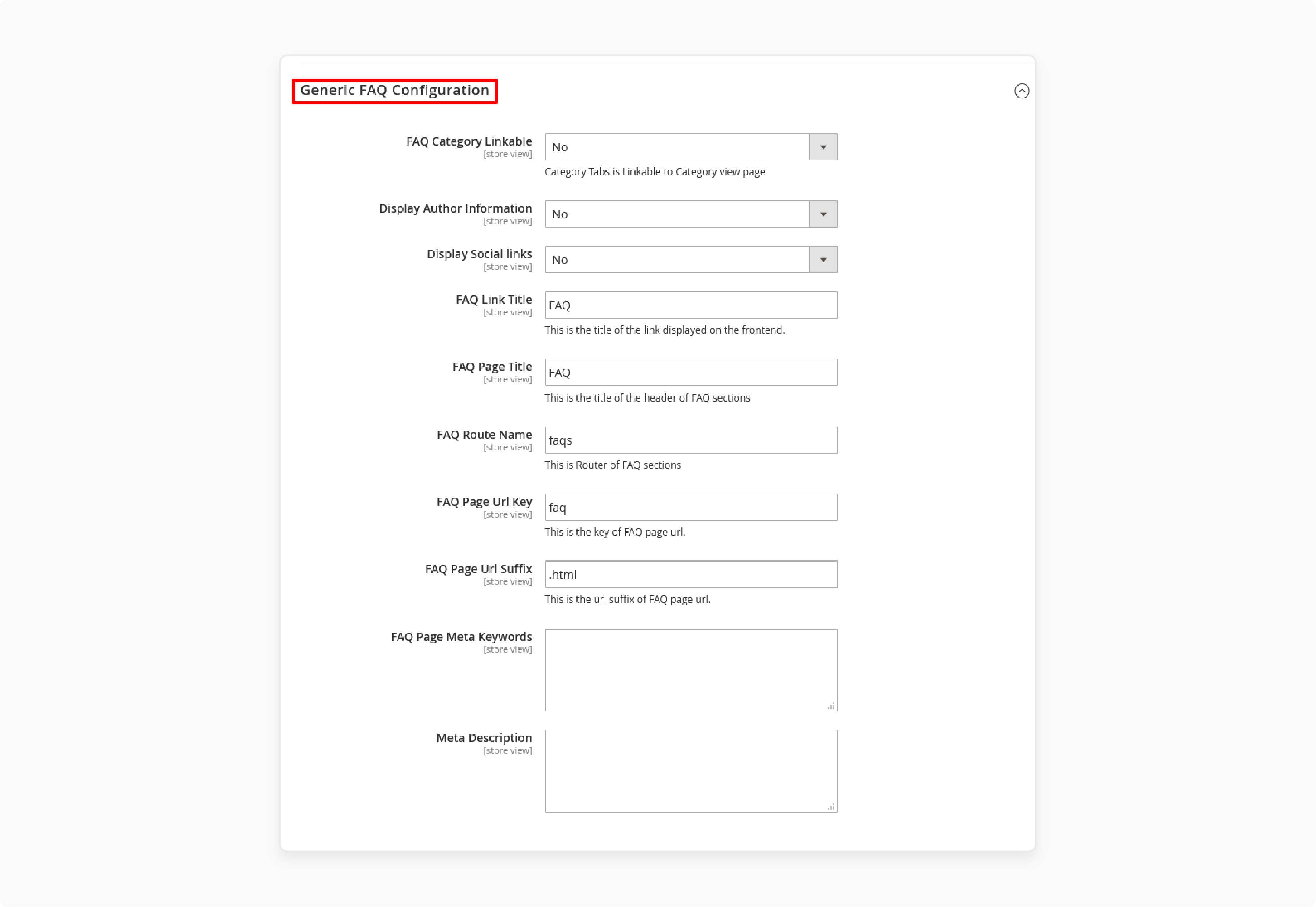 magento 2 faq configuration settings for enabling product q&amp;a and general faq