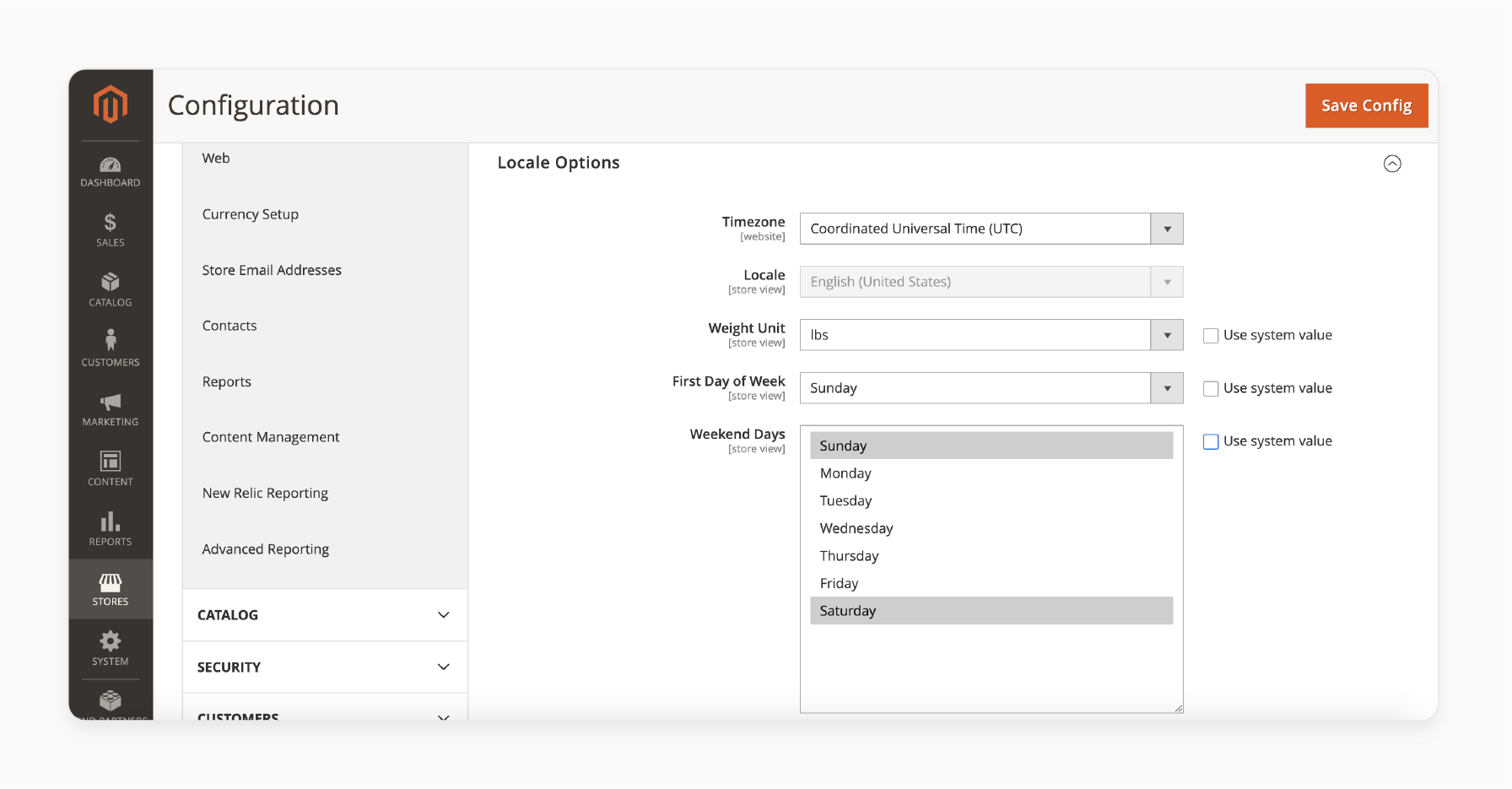 Locale country settings in Magento 2