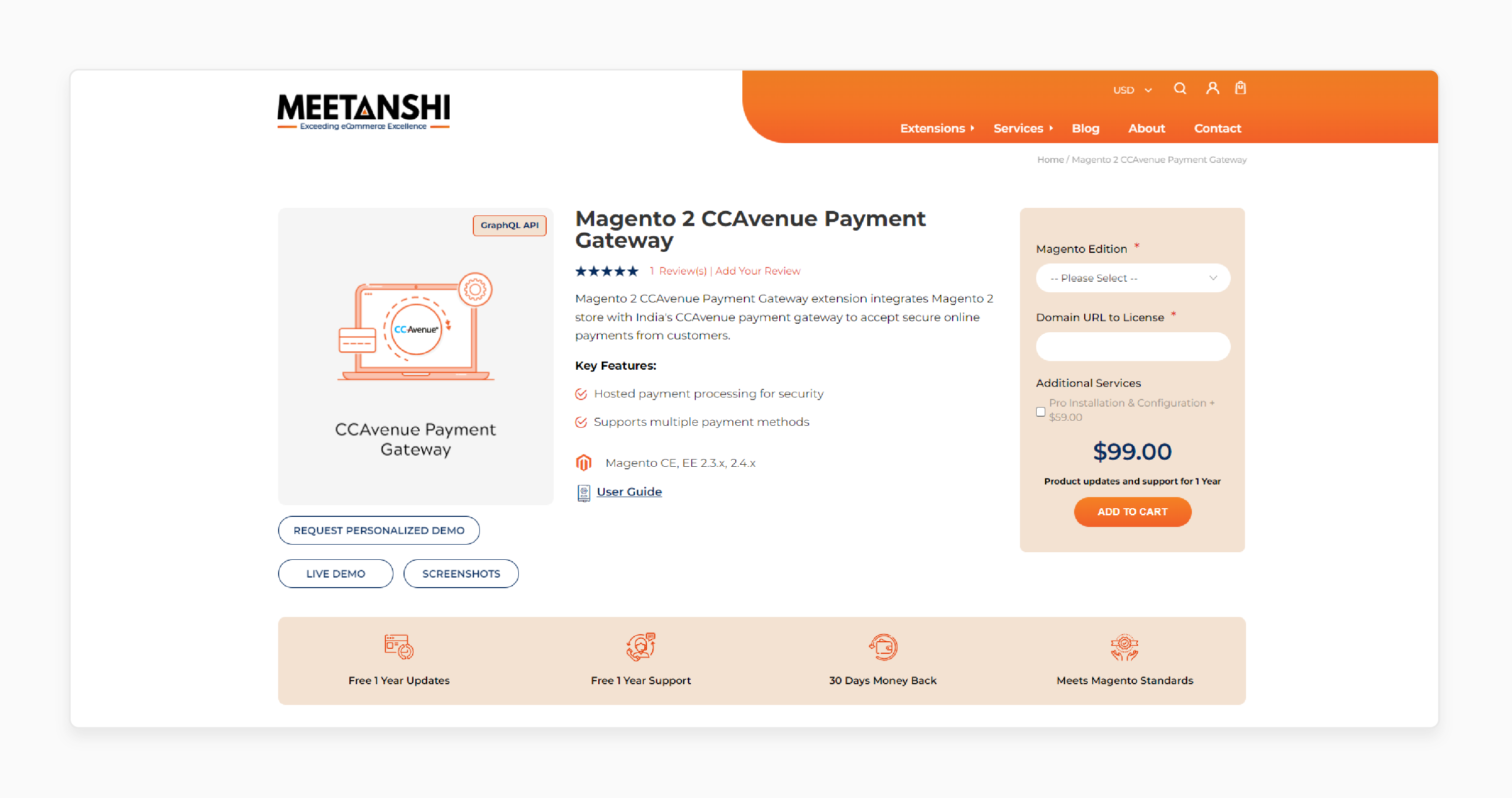 ccavenue payment gateway extension for magento 2 by meetanshi supporting secure online payments