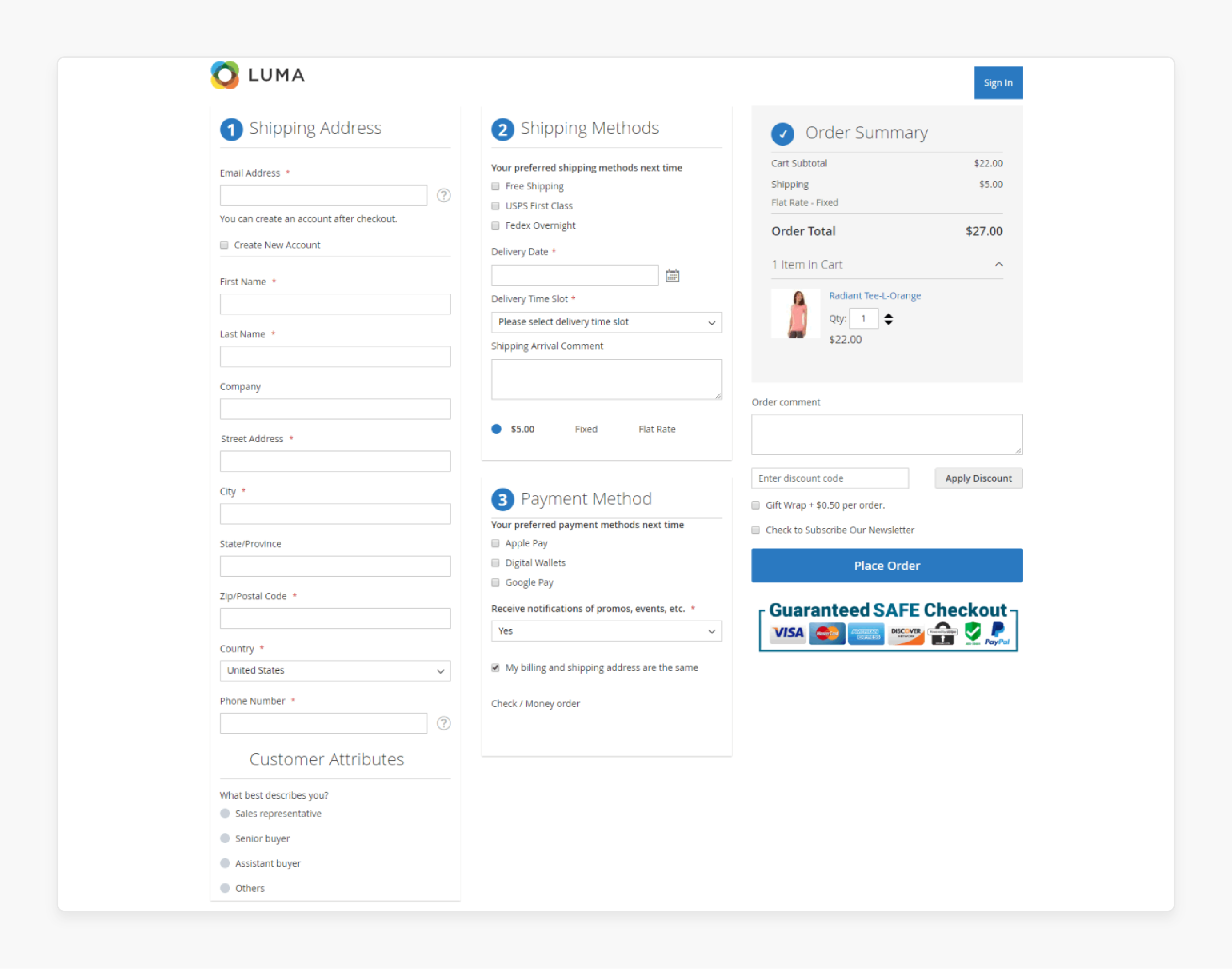 UX Design of Magento vs Commercetools