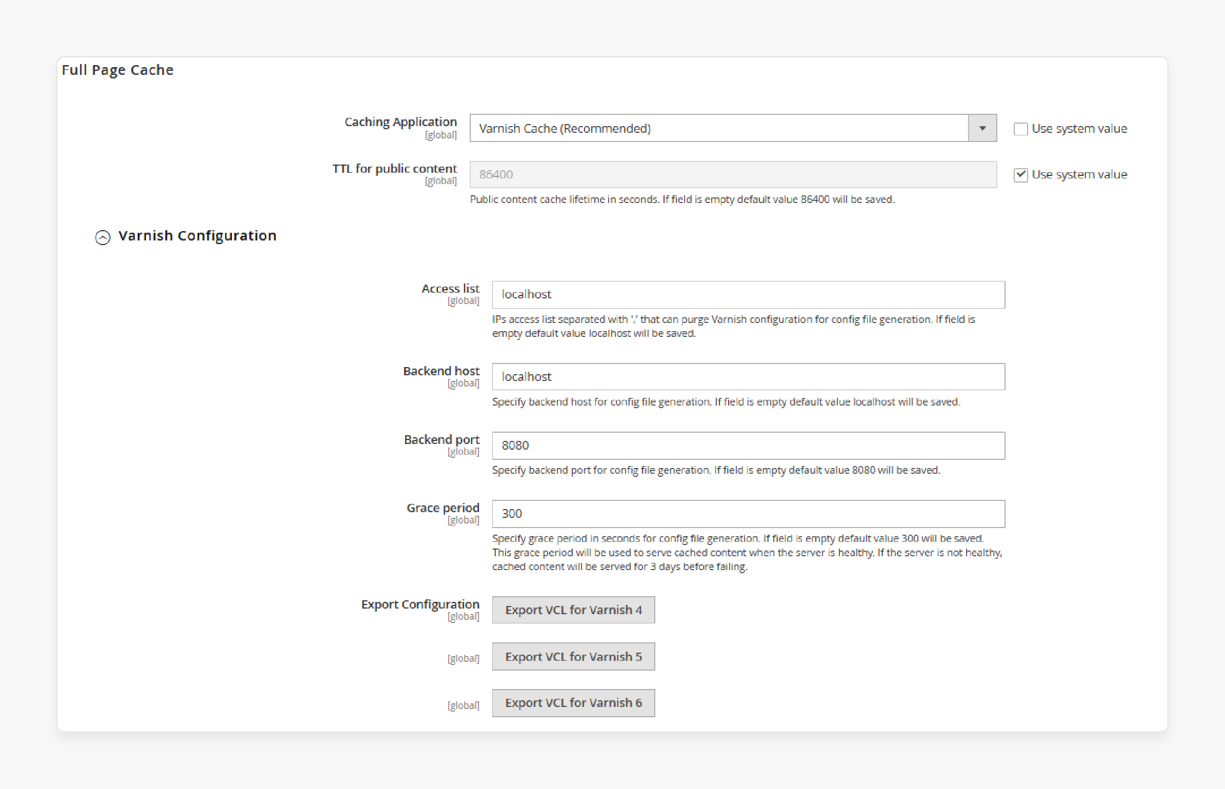 Varnish Cache for Magento 2 FFC