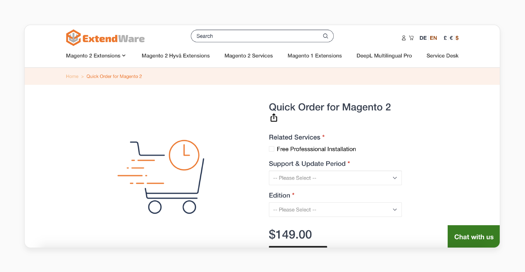 magento 2 quick order extension by extendware enhancing bulk purchase speed with csv uploads and fast sku selection