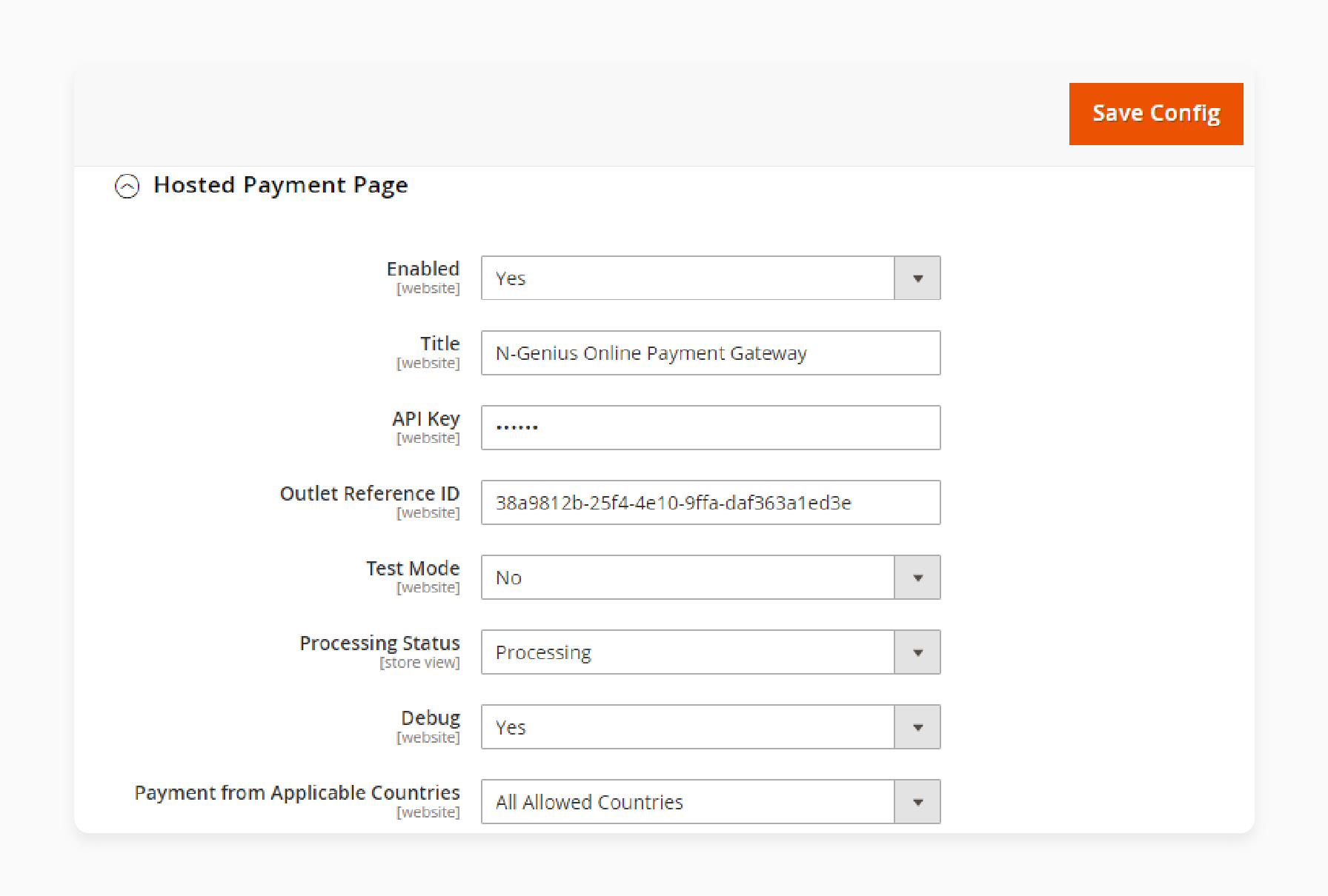 Enable the N-Genius Payment Gateway for Magento 2 extension