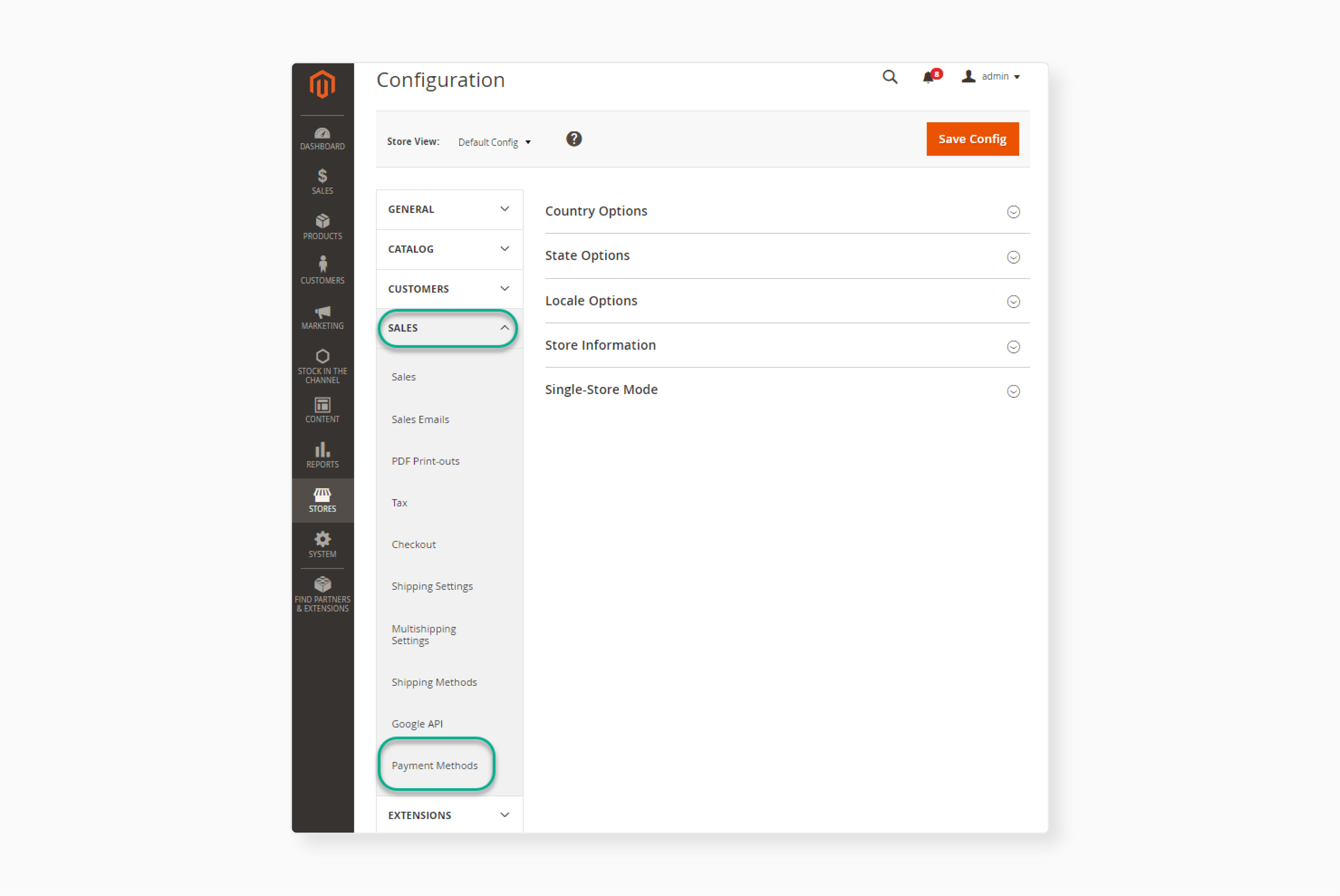 Navigate to Payment Settings