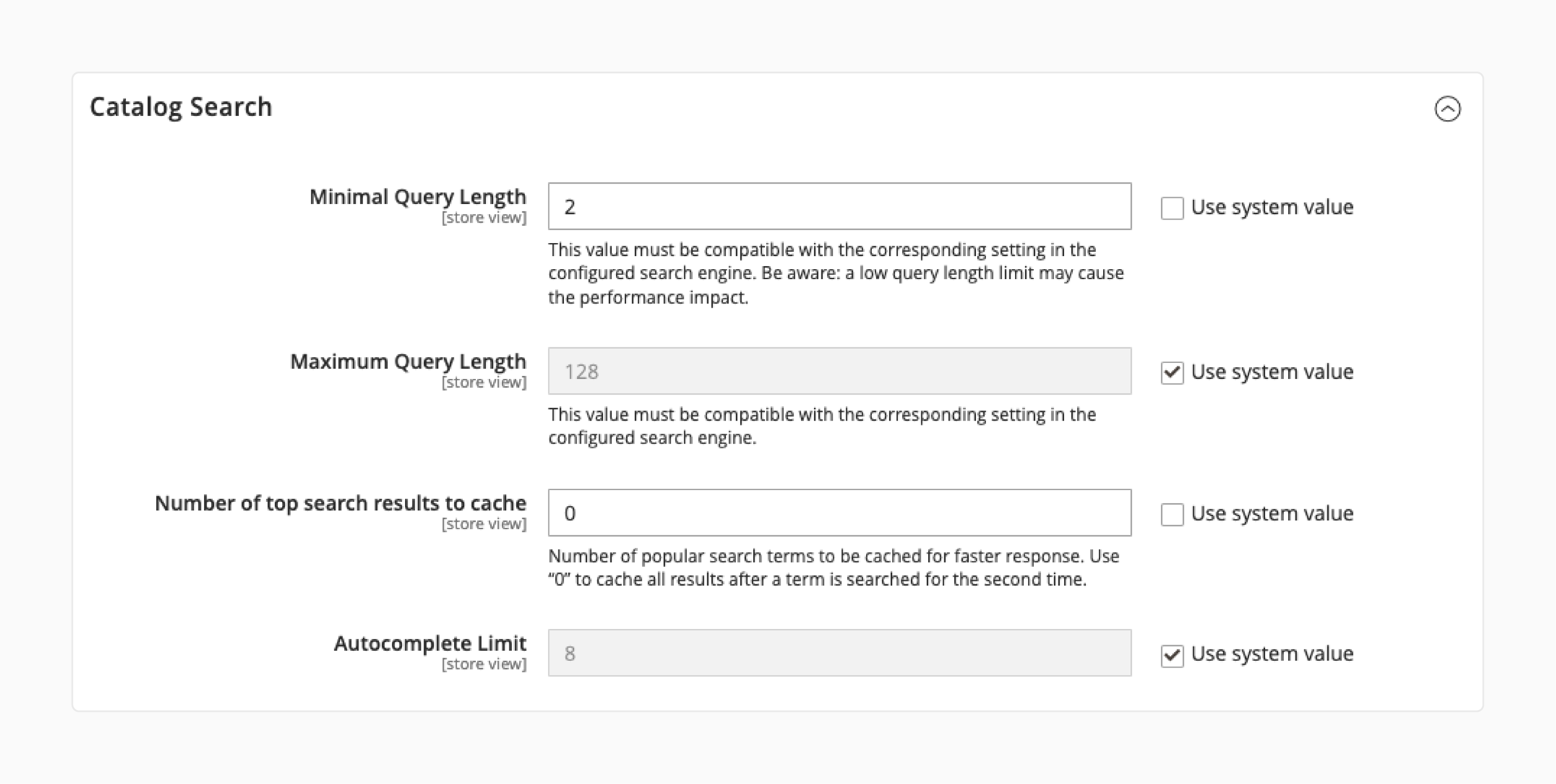 Search Index Configuration