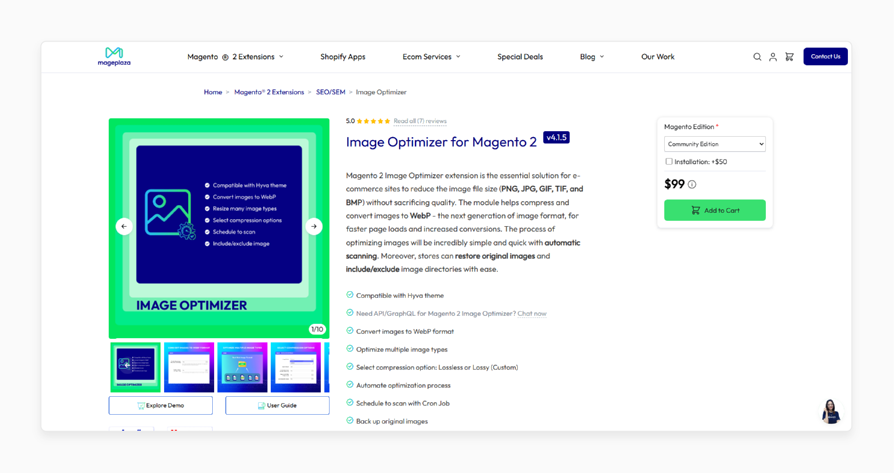 Image Optimizer for Magento 2 - Mageplaza