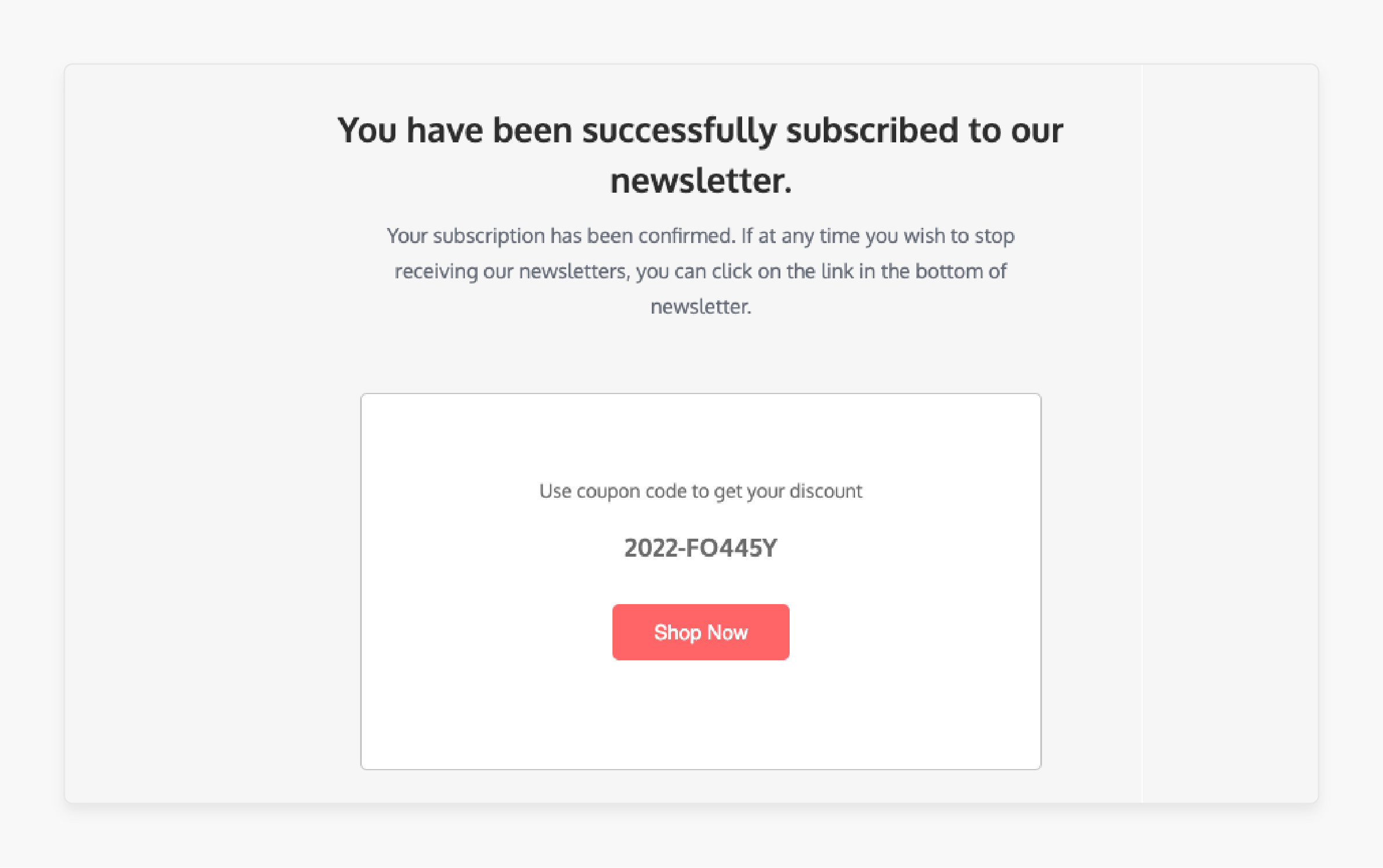 Newsletter Subscription Widget