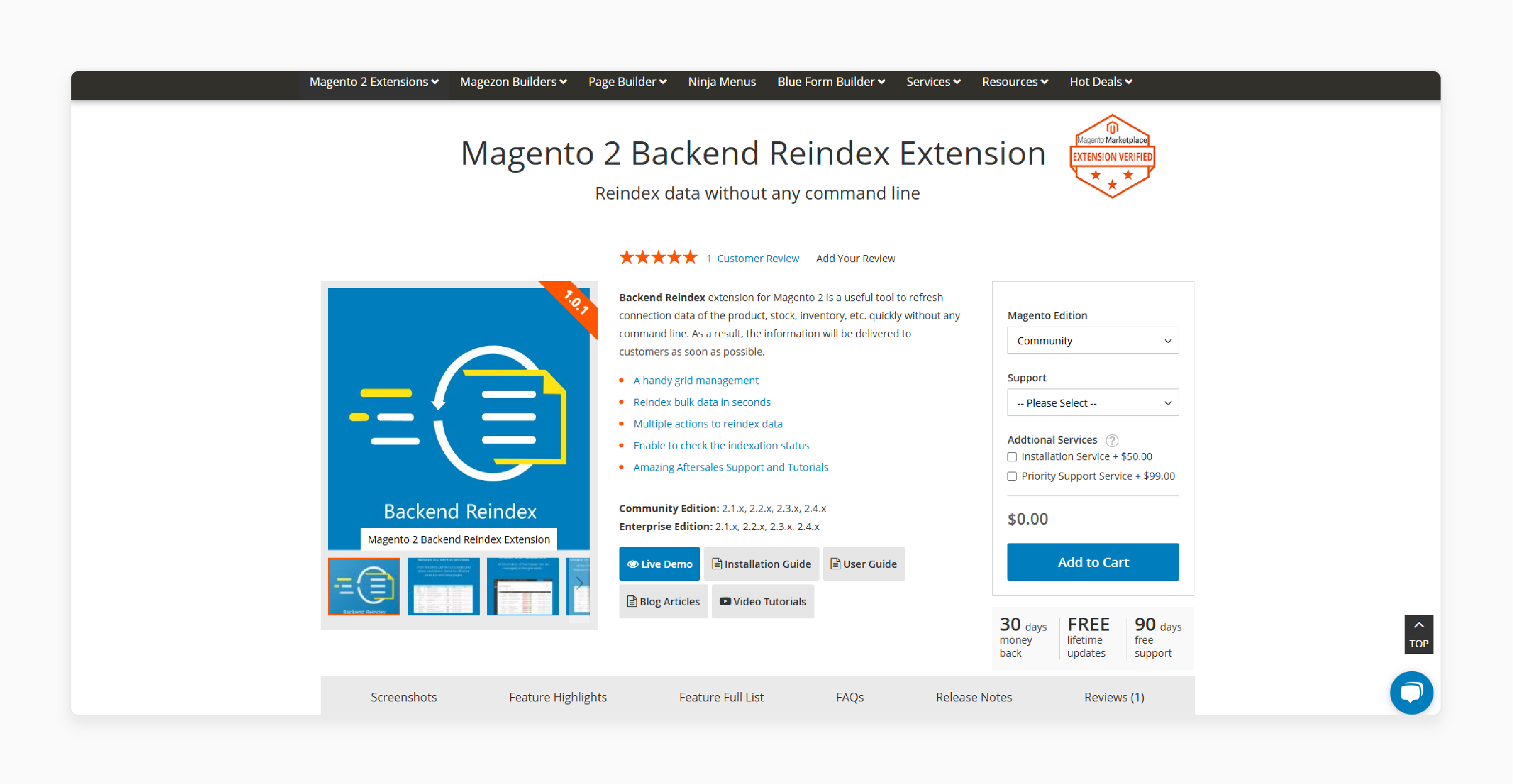 Magento 2 Backend Reindex Extension - Magezon