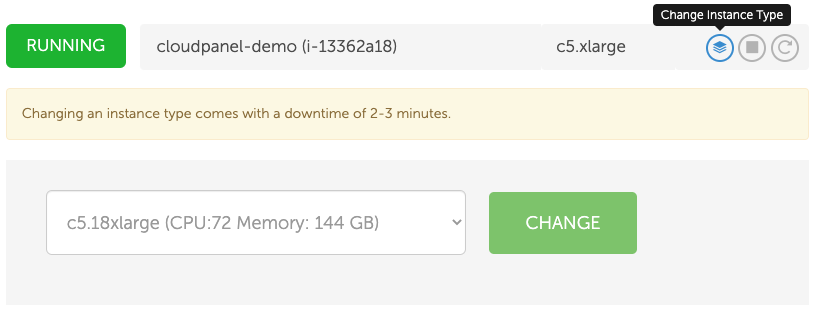 Changing Instance Type